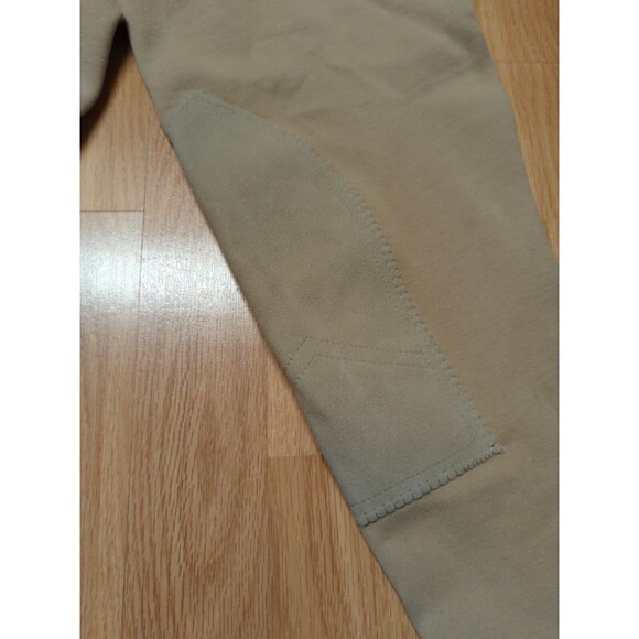 On Course Riding Breeches Size 26 Tan Adjustable Cuffs Elastic Stretch Horse - Picture 2 of 10